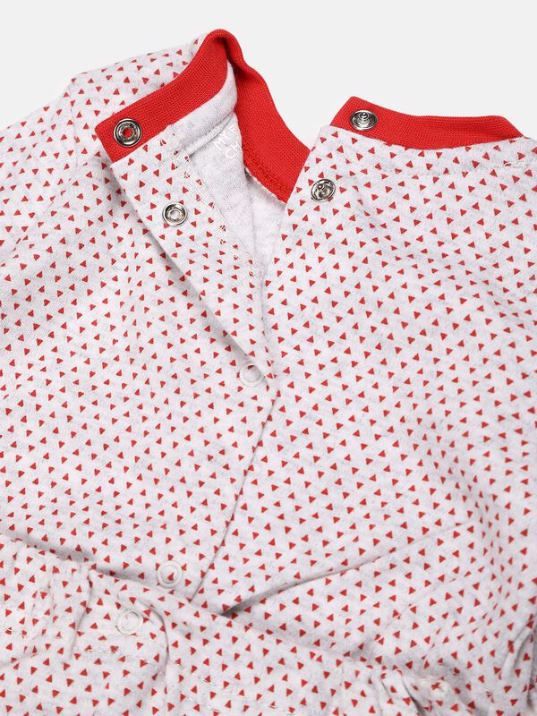 Set Of 2 Pcs Babysuit -Grey image number 4